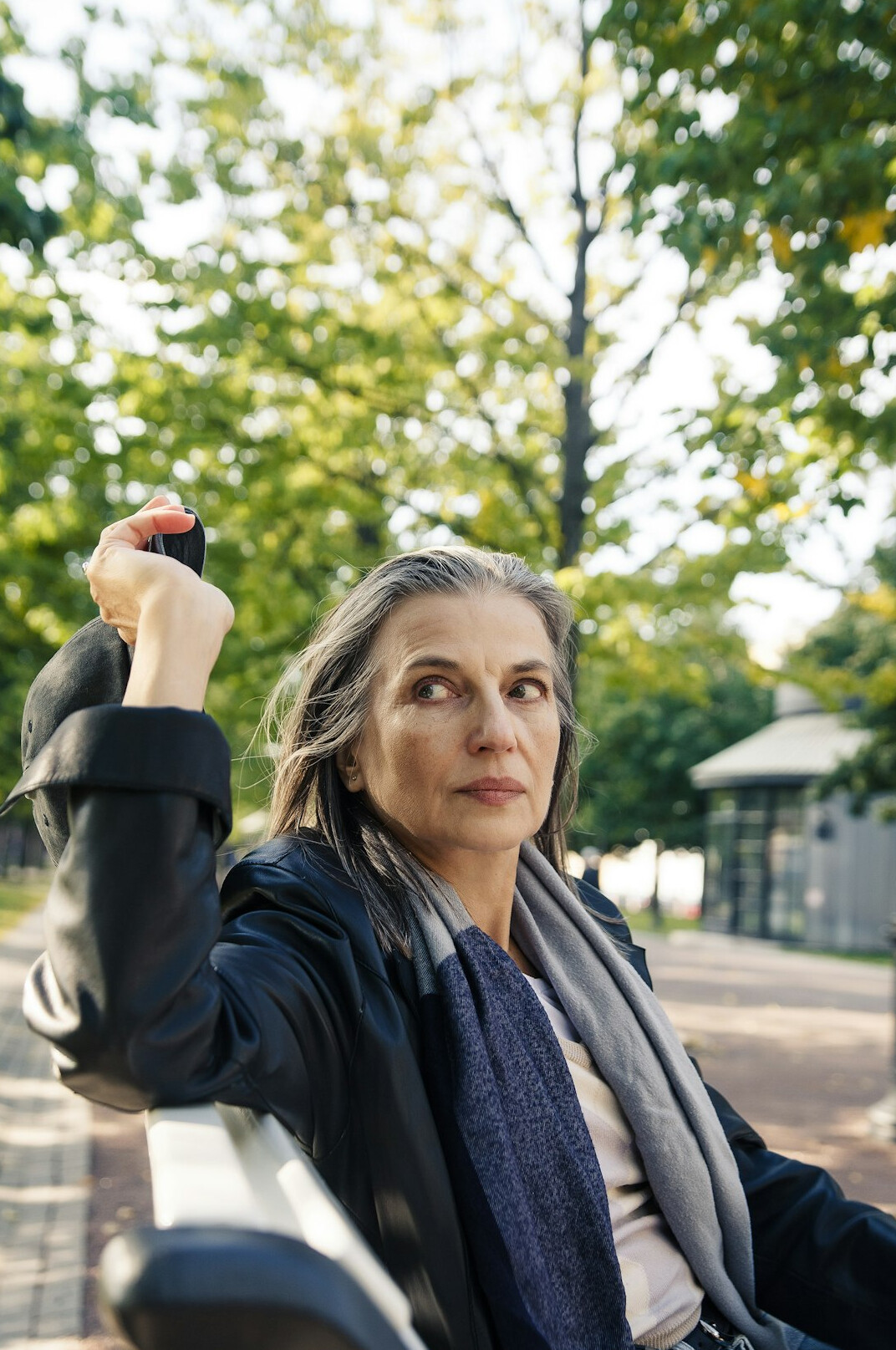 senior woman stretching