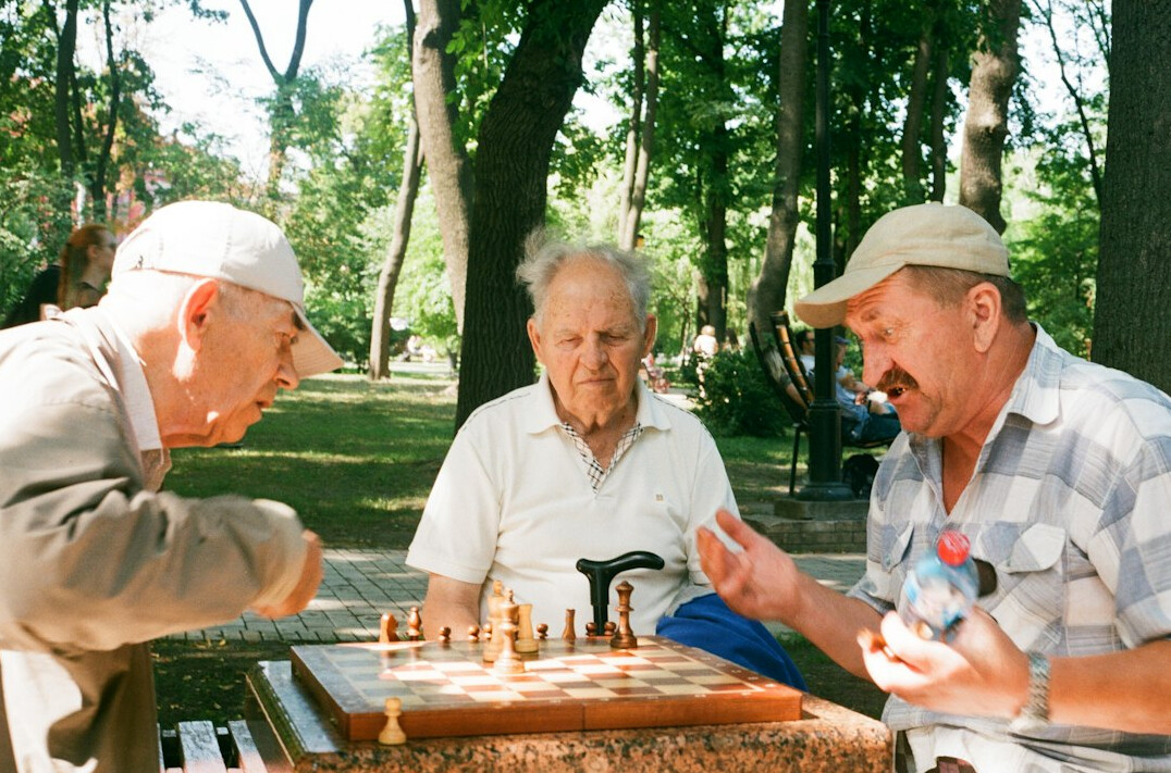 seniors playing games